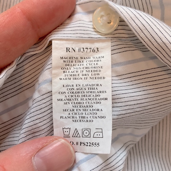 Perry Ellis Short Sleeve Button Front Shirt - Picture 5 of 6